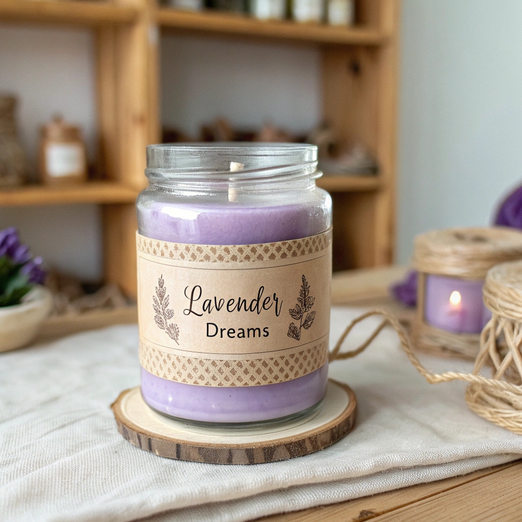 Hand labeling candles